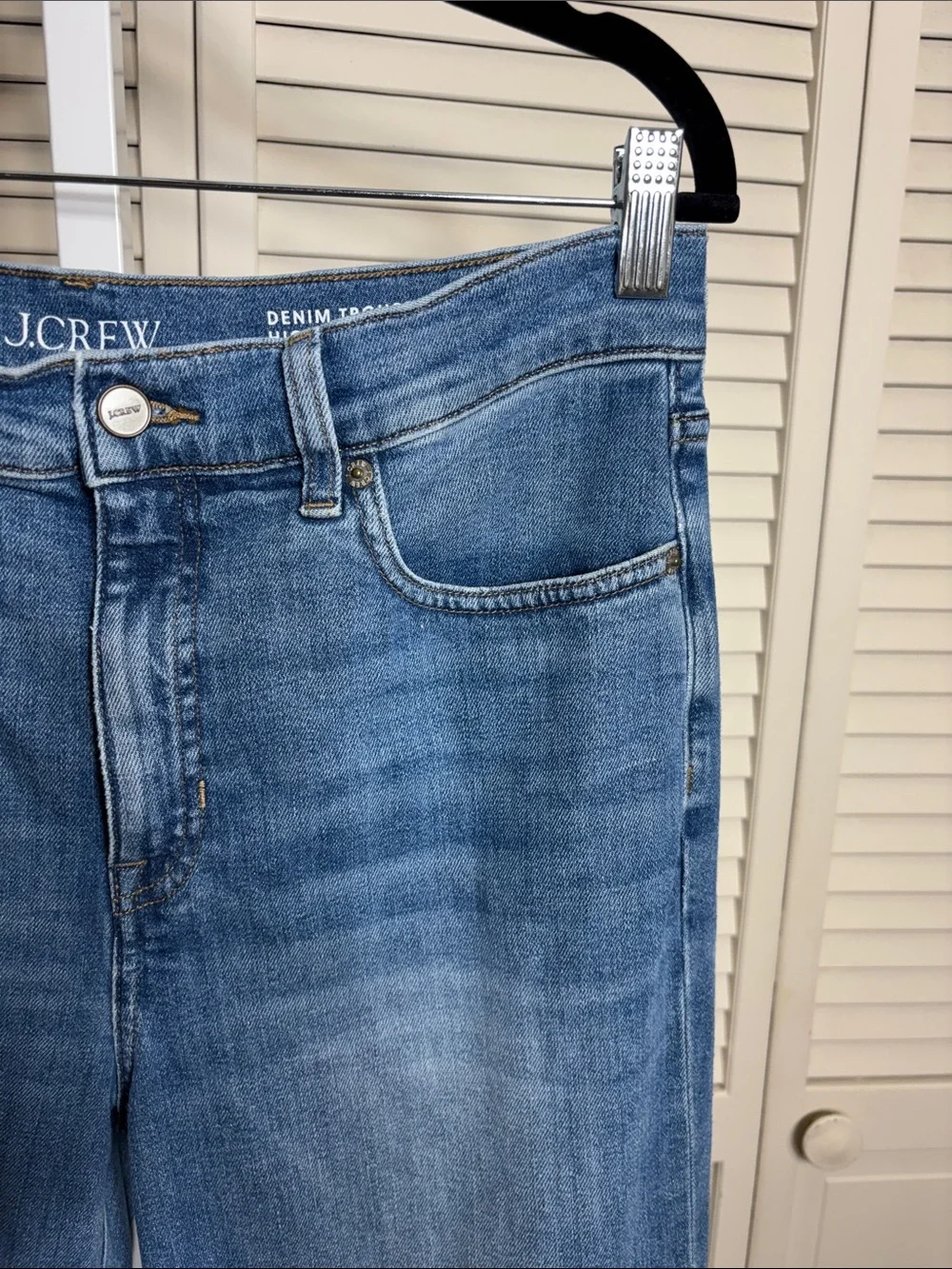 J. Crew Denim Trouser Blue Jean Wide Leg Size 29